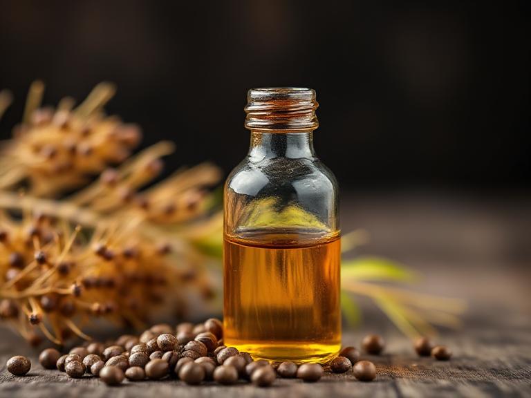 Castor oil and seeds – promotes thicker and stronger hair